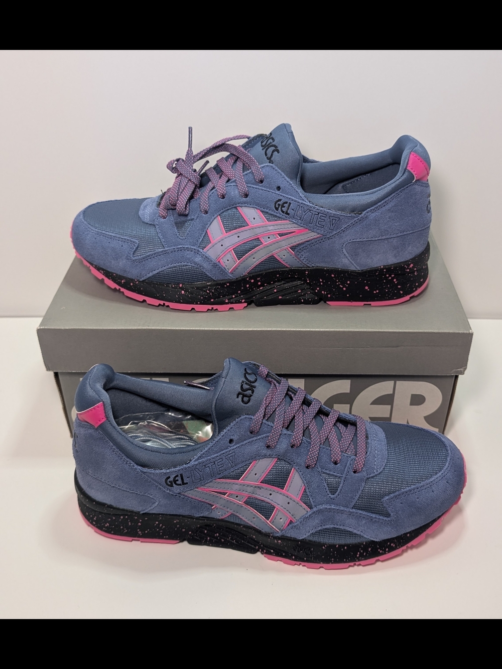 Rare Asics Tiger Gel-Lyte V Mens Size 9 mid Pigeon Blue Sneakers H7ASK